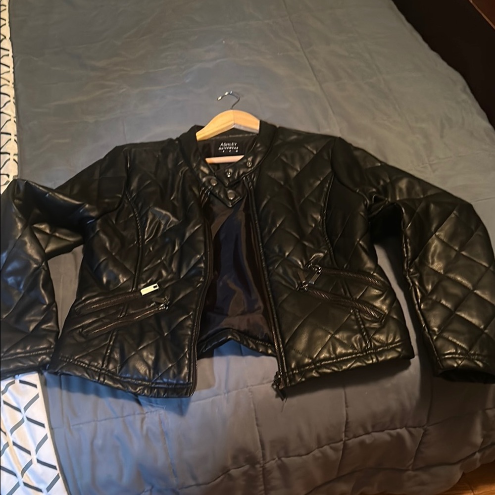 Black Quilted Leather Jacket